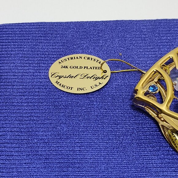 Crystal Delight 24K Gold Plated Angel Fish Suncatcher Austrian Crystals USA 1995 - Picture 4 of 6